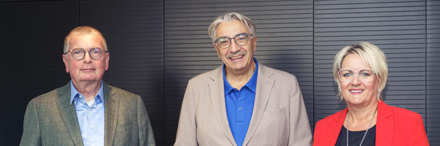 Medienratsvorsitzender Prof. Stephan Ory, TLM-Direktor Jochen Fasco, LMS-Direktorin Ruth Meyer